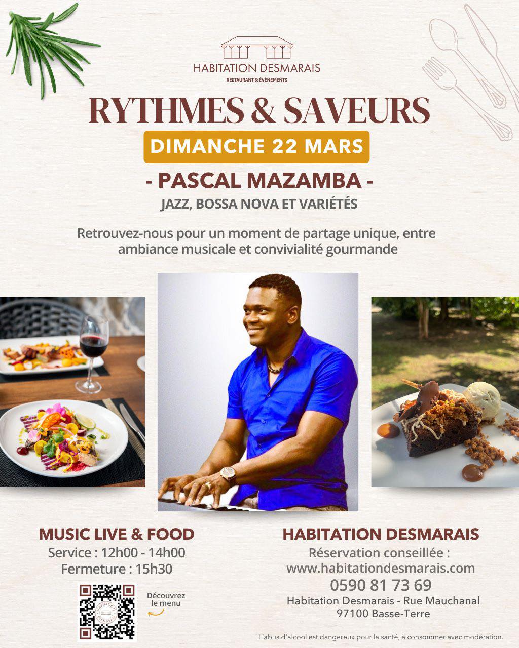 Gastronomie & Jazz : Rythmes & Saveurs à l'Habitation Desmarais