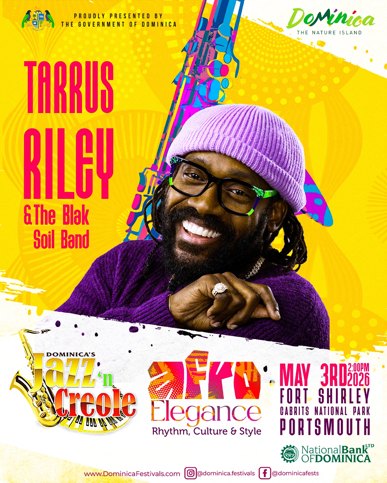 Dominica’s Jazz ‘n Creole 2026 : Tarrus Riley à l'affiche !